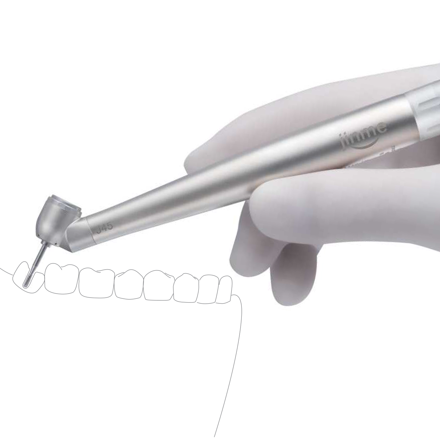 J45 4 holes - 45 Degree Surgical Hand-piece (non-LED)